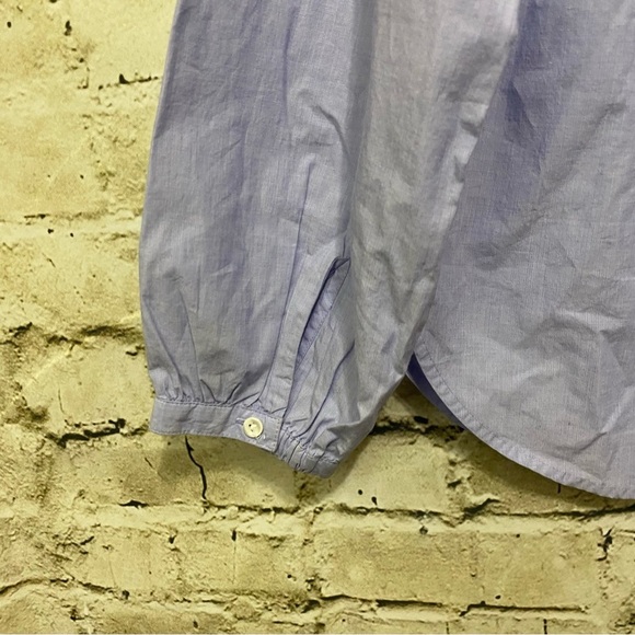 J Crew Gathered Popover in End-on-end Cotton Light Blue - Picture 7 of 7